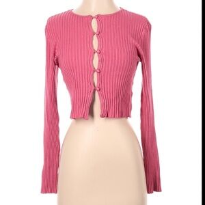 Urban Outfitters Pink Long Sleeve Cardigan Size Medium